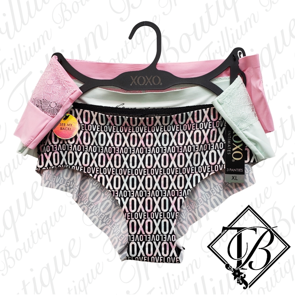 XOXO Intimates Women's Underwear Panties 3 Pair XL